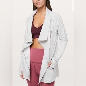 Lululemon Coast Easy Wrap Jacket with Asymmetrical Zip Up